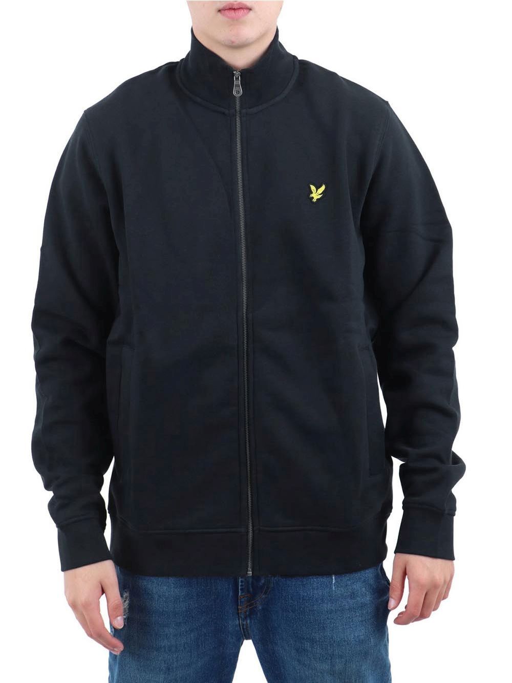 Felpa Lyle & Scott BRUSHBACK FULL ZIP Uomo - Nero