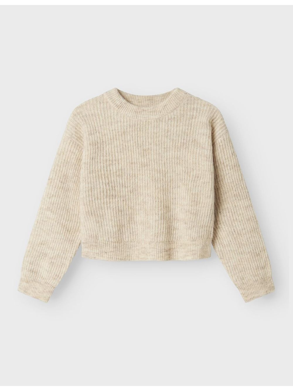 Pullover Name It HOLLY LS BOXY SHORT KNIT NOOS Bambina - Beige