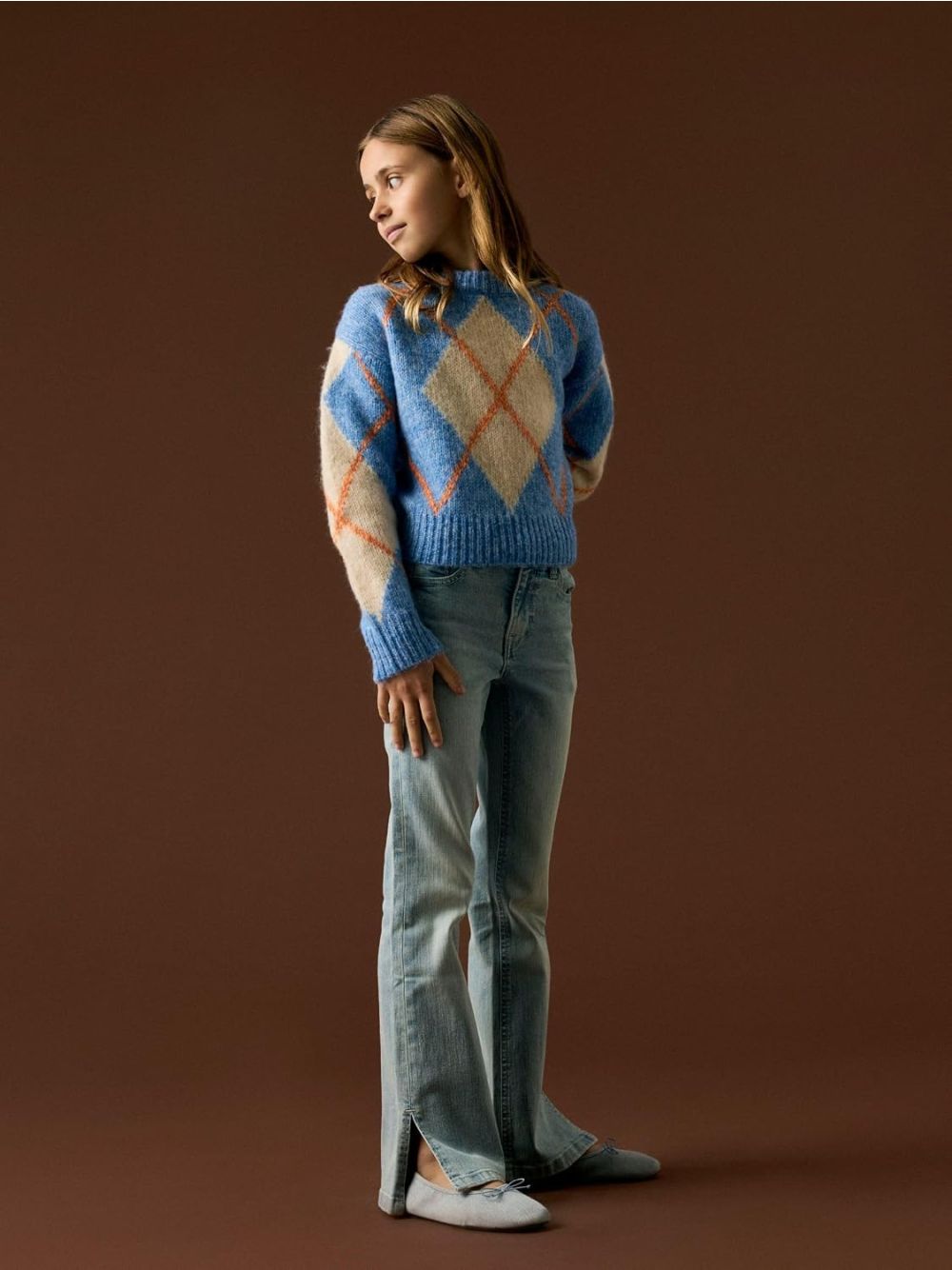 Pullover Name It NOREEN LS KNIT Bambina - Blu