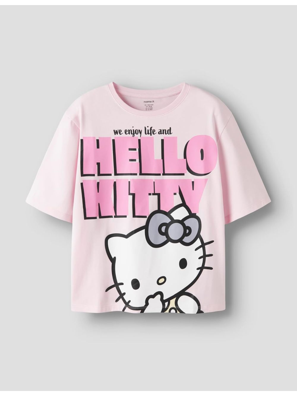 T-shirt Name It ADINA HELLOK SS RLX TOP BOX SKY Bambina - Rosa