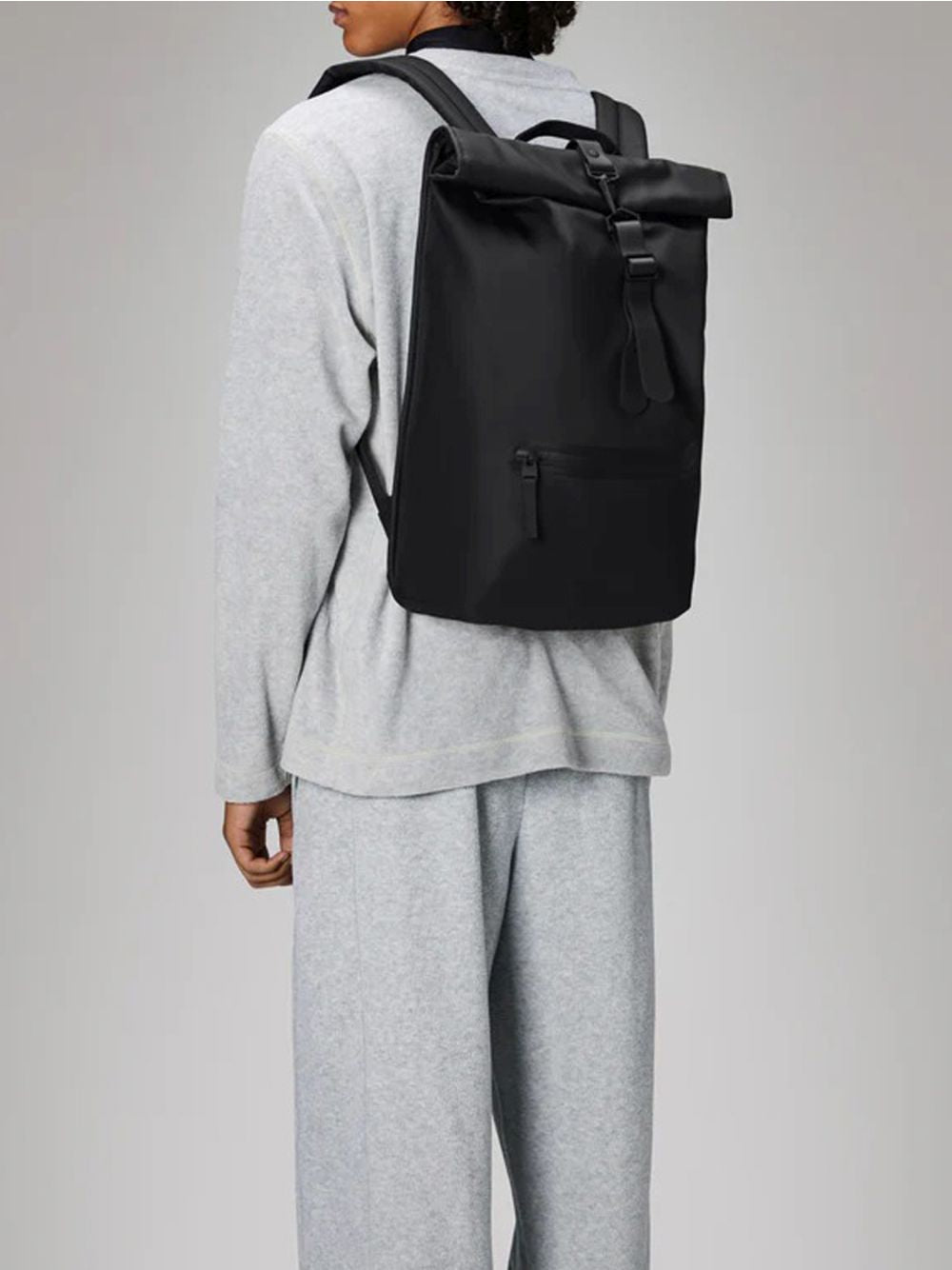 Zaino Rains ROLLTOP RUCKSACK Unisex - Nero