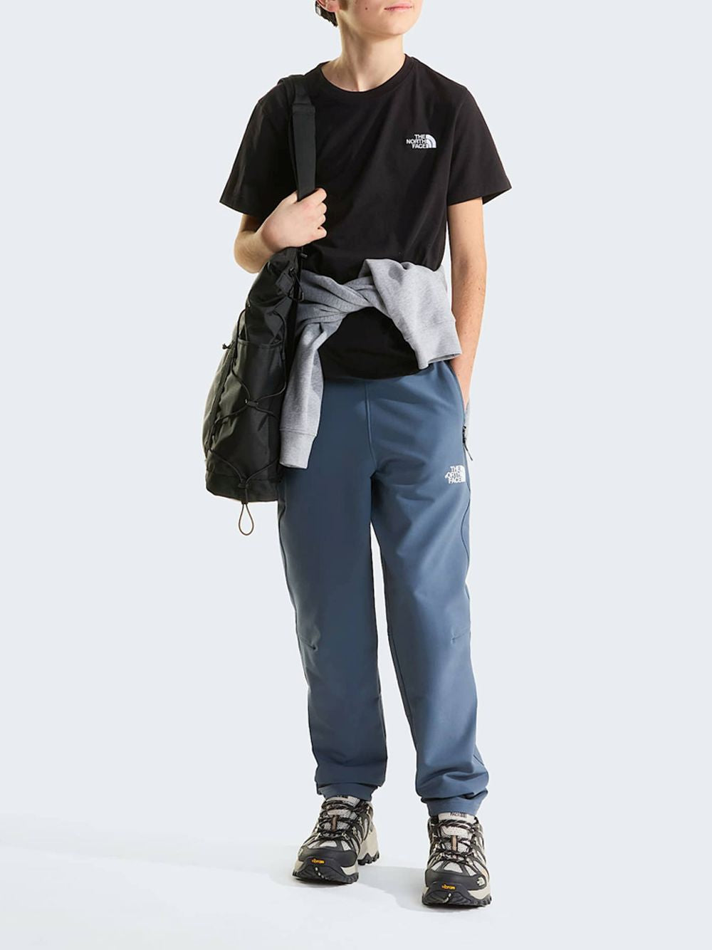 T-shirt The North Face EVO EMB S/S T Bambino - Nero The North Face Angolo dello Sport