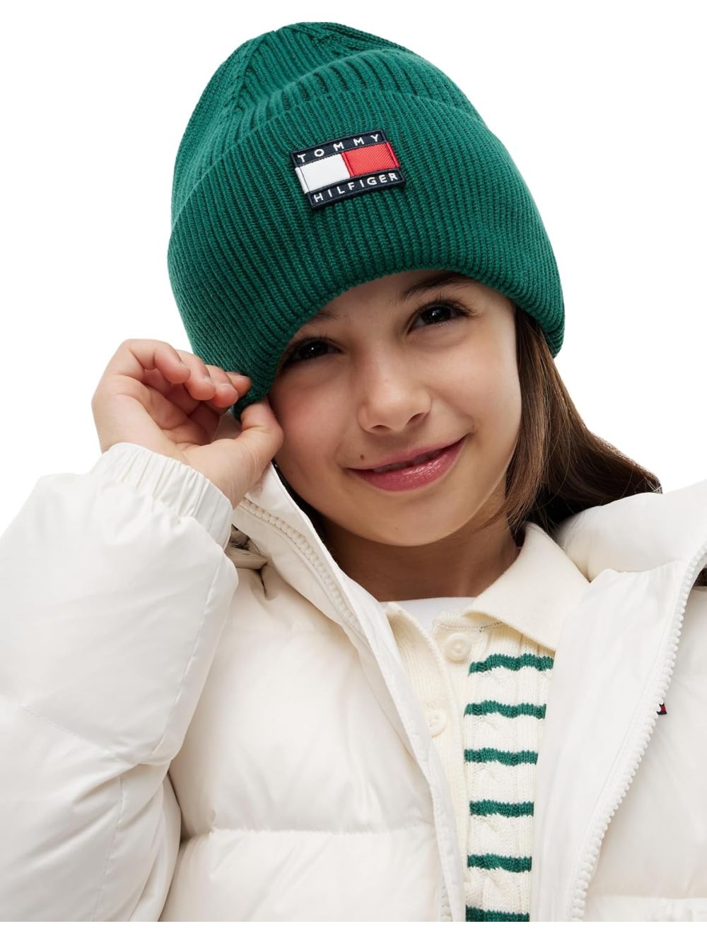 Cappello Tommy Hilfiger ITAGE FLAG BEANIE Bambino - Verde