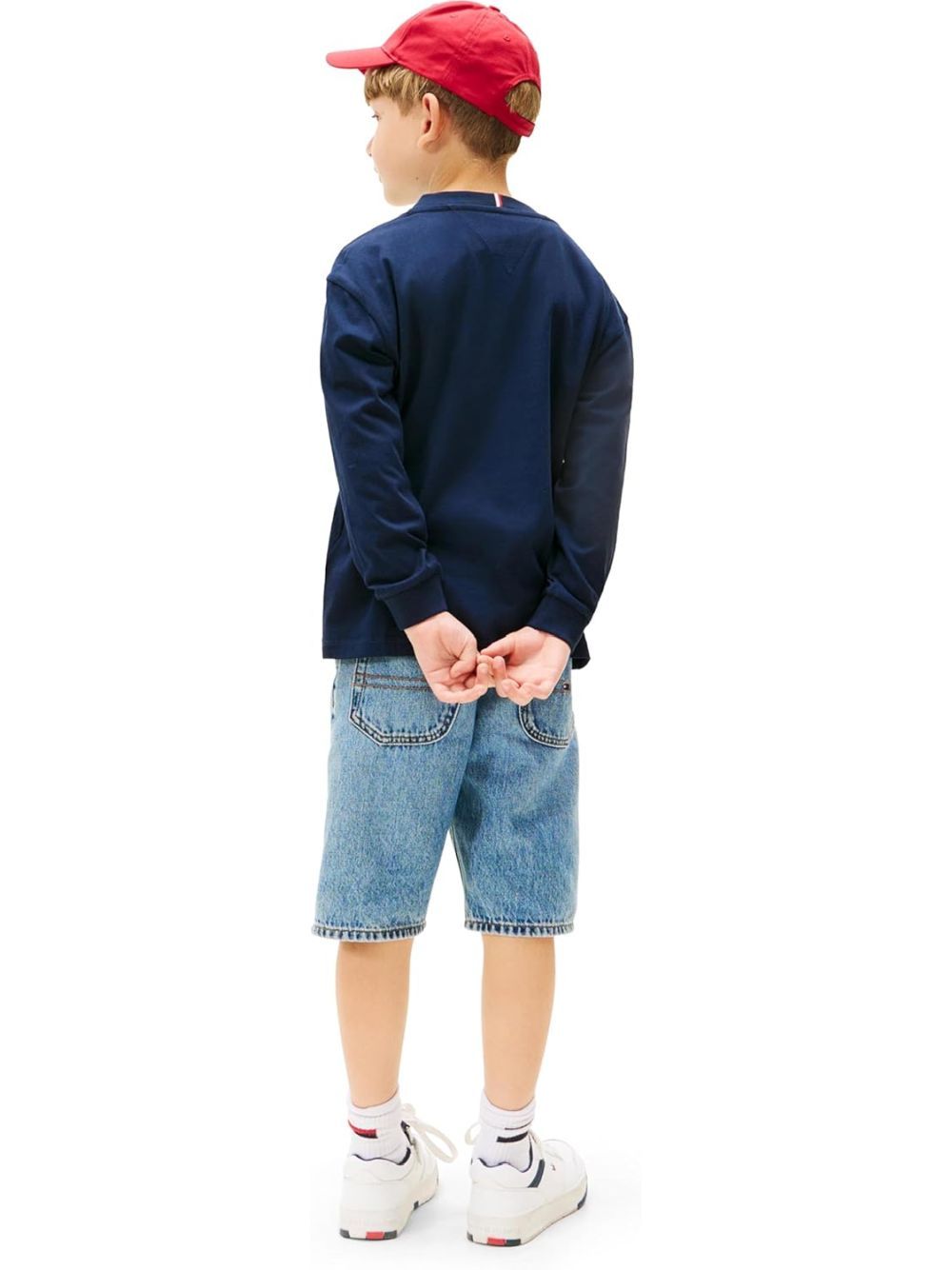 T-shirt Tommy Hilfiger ESSENTIAL LS Bambino - Navy