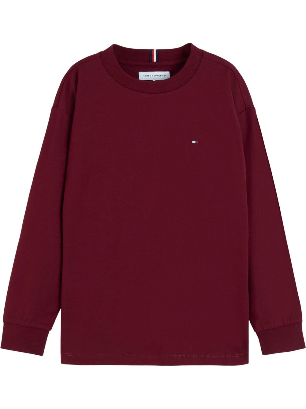 T-shirt Tommy Hilfiger ESSENTIAL T-SHIRT LS Bambino - Bordeaux