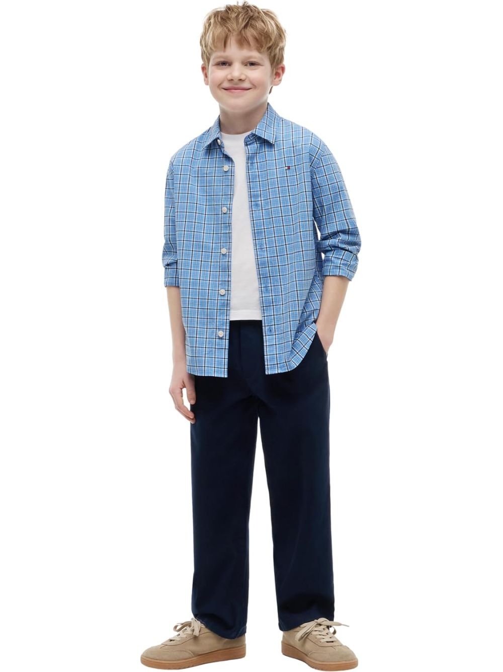 Pantalone Tommy Hilfiger BAGGY PULL ON SOFT TWILL Bambino - Navy