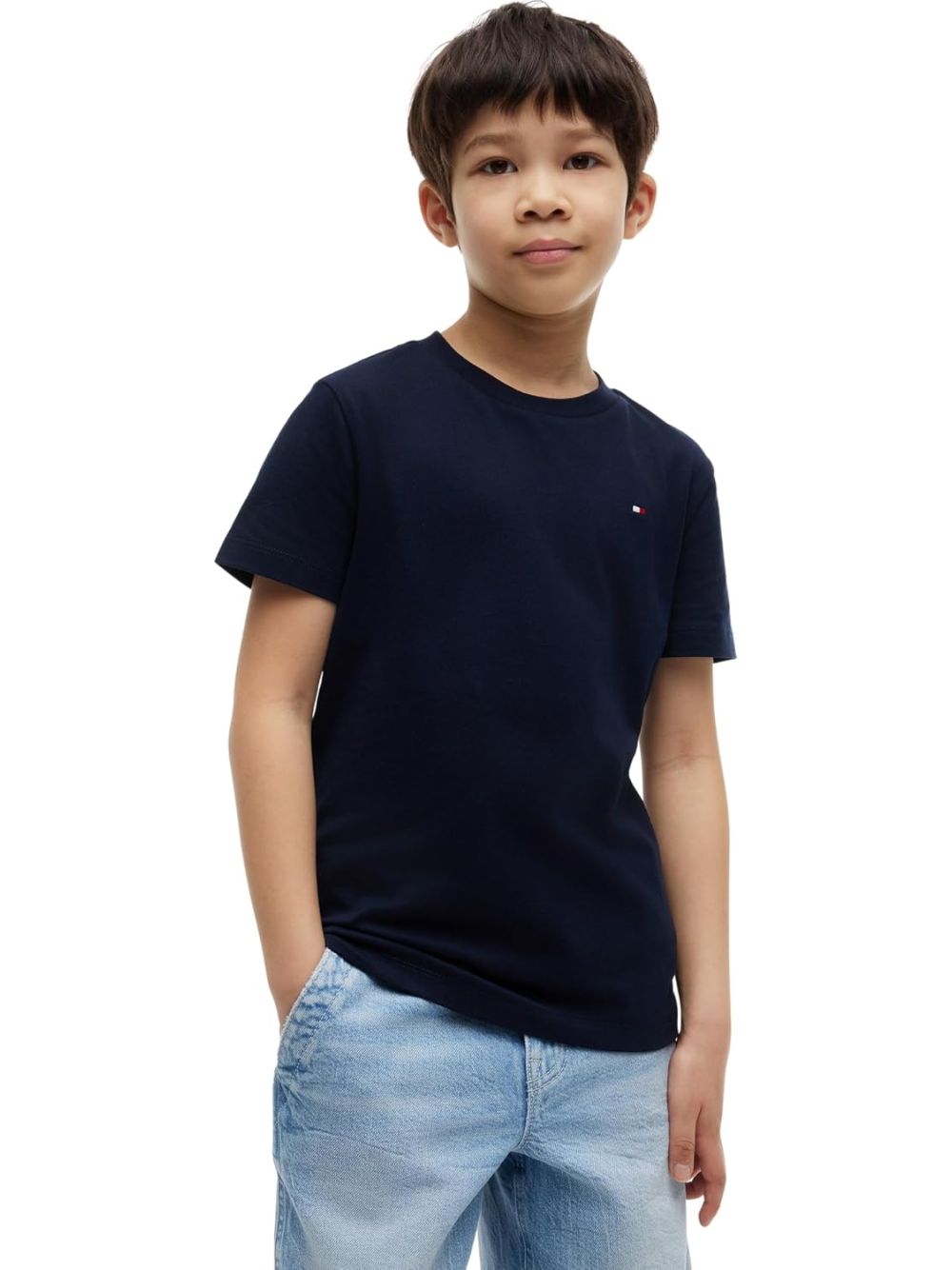 T-shirt Tommy Hilfiger TEAM TOMMY GRAPHIC LS Bambino - Navy