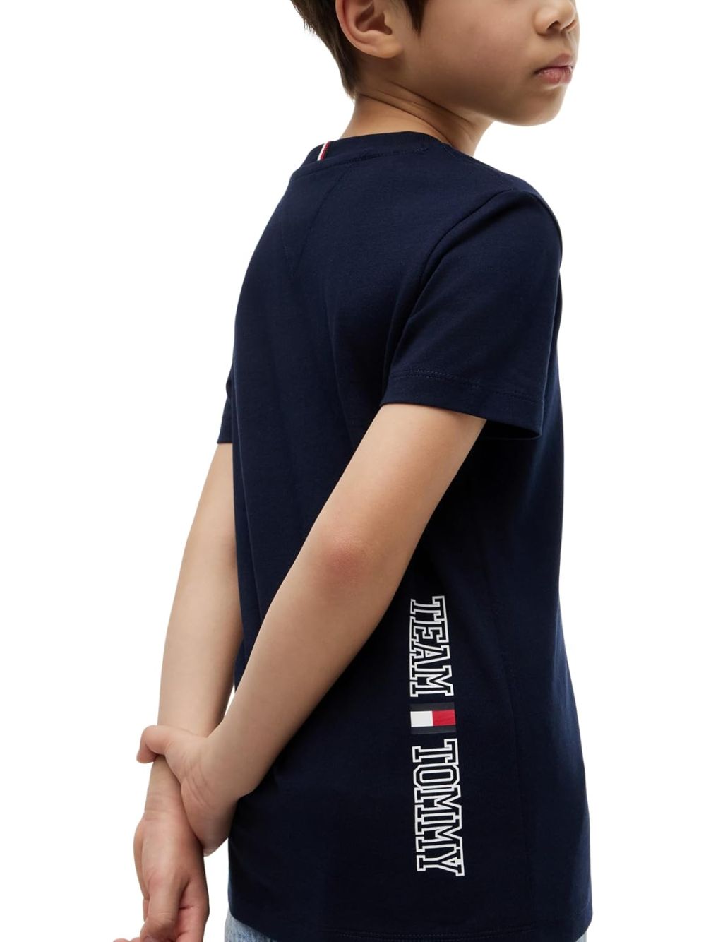 T-shirt Tommy Hilfiger TEAM TOMMY GRAPHIC LS Bambino - Navy