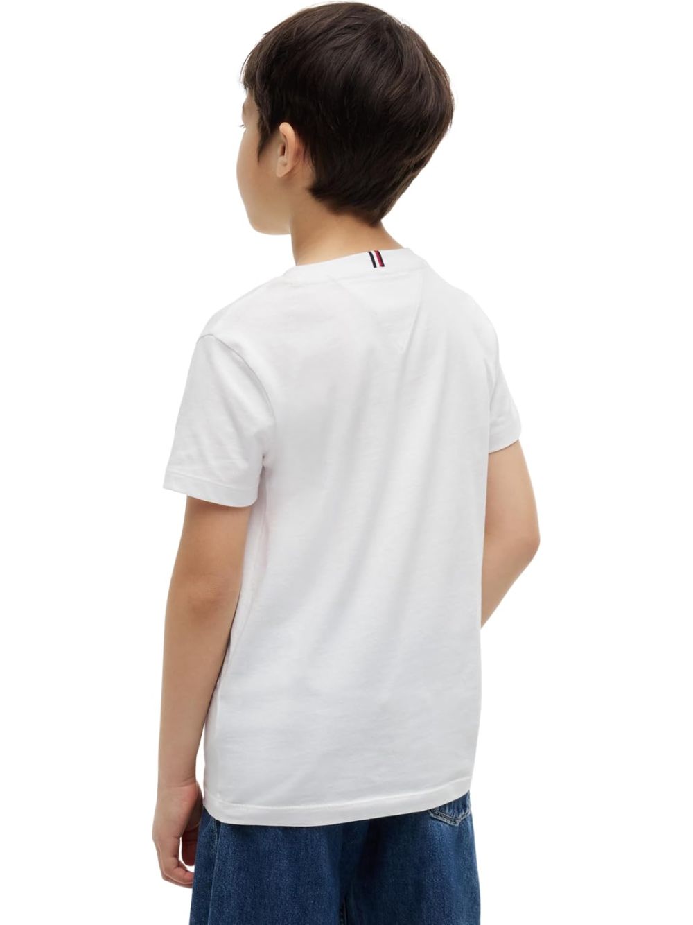 T-shirt Tommy Hilfiger TEAM TOMMY GRAPHIC LS Bambino - Bianco
