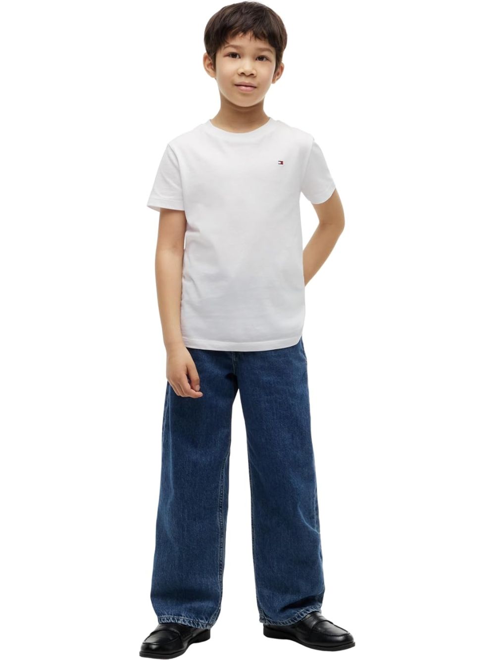 T-shirt Tommy Hilfiger TEAM TOMMY GRAPHIC LS Bambino - Bianco