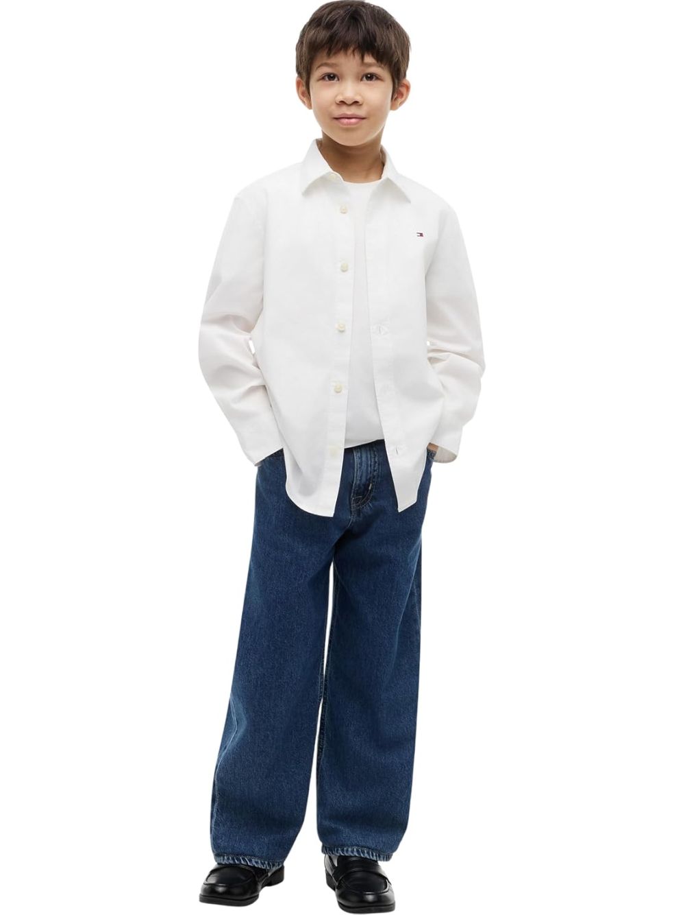 Camicia Tommy Hilfiger POPLIN Bambino - Bianco