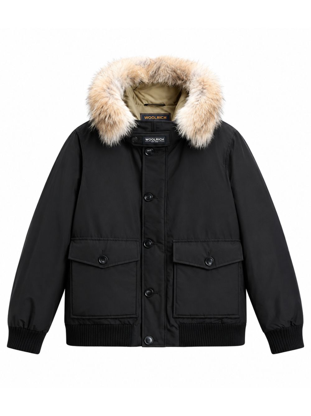 Giubbotto Woolrich POLAR DETACHABLE FUR BOMBER Uomo - Nero
