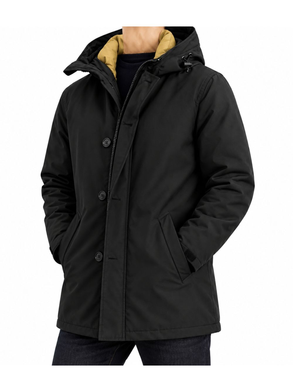 Giubbotto Woolrich POLAR DETACHABLE FUR BOMBER Uomo - Nero
