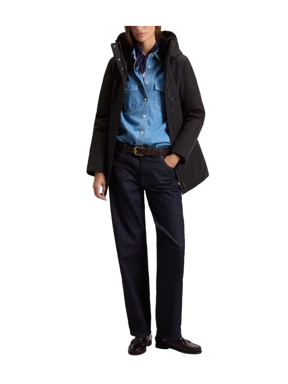 Giubbotto Woolrich BOULDER FAUX FUR PARKA Donna - Nero