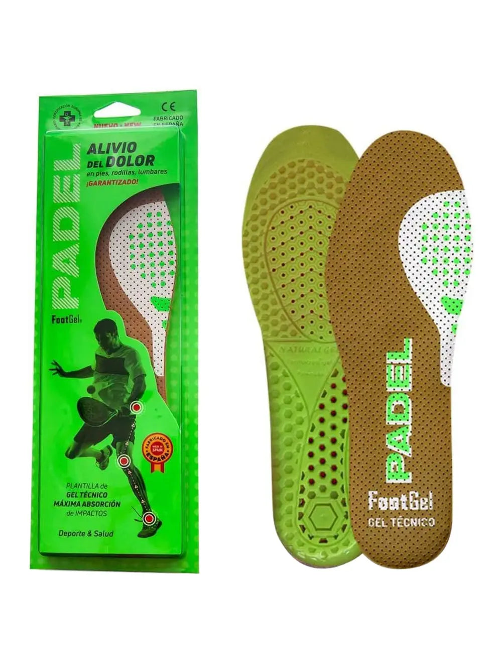 Accessori Sportivi Footgel Unisex Solette Padel Verde Footgel Angolo dello Sport