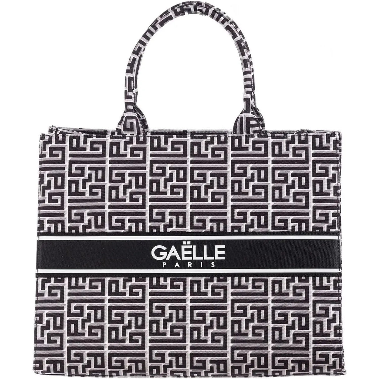 Borsa GAELLE Donna MAXI SHOPPER CANVAS STAMPA Nero GAELLE Angolo dello Sport