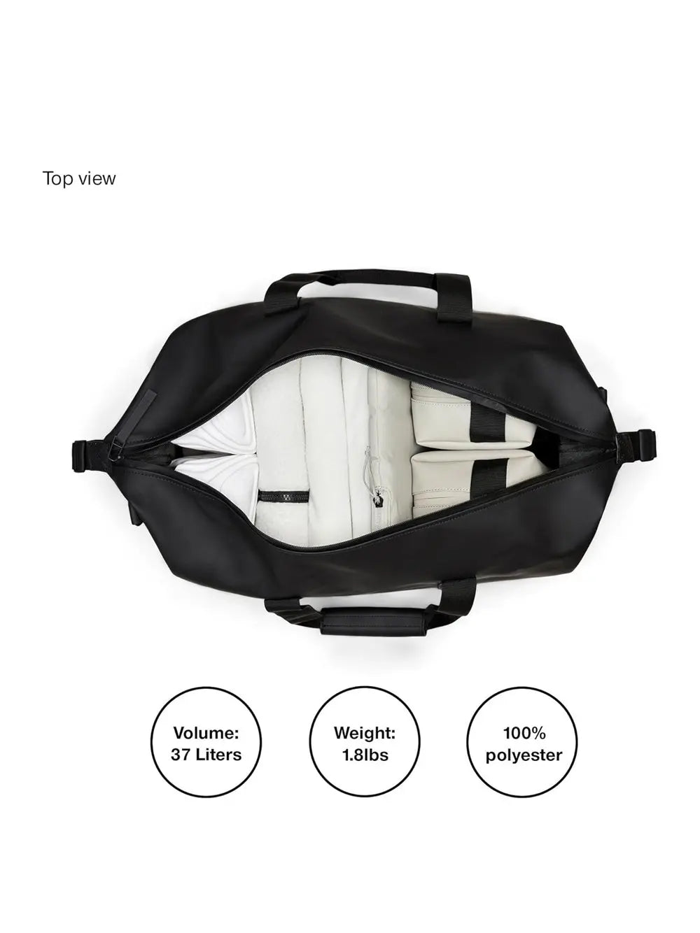 Borsa Rains Unisex Hilo Weekend Nero Rains  Angolo dello Sport