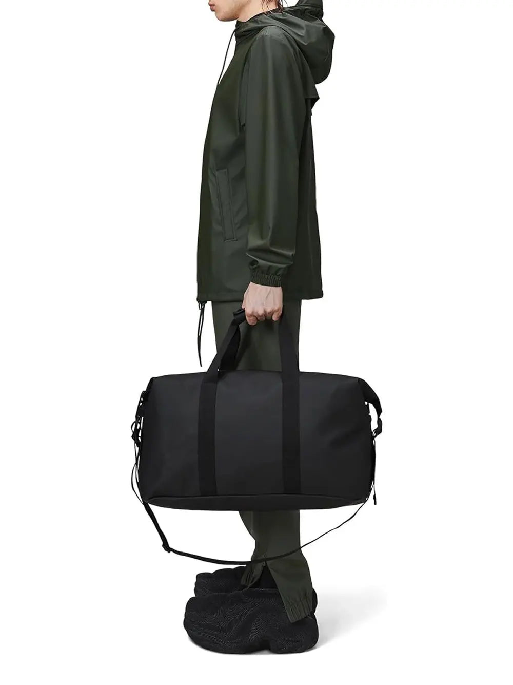 Borsa Rains Unisex Hilo Weekend Nero Rains  Angolo dello Sport