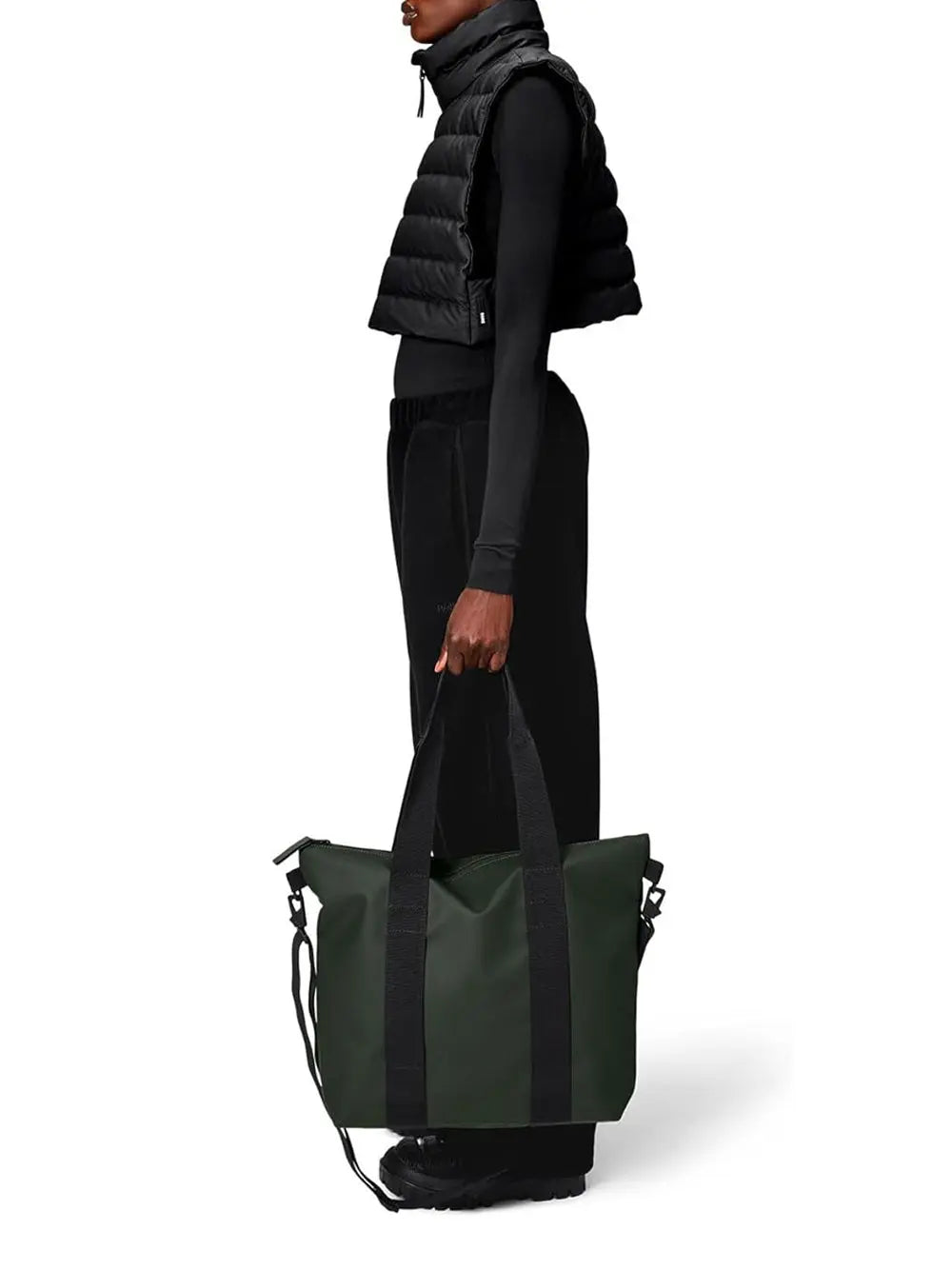 Borsa Rains Unisex Tote Mini Verde Rains  Angolo dello Sport