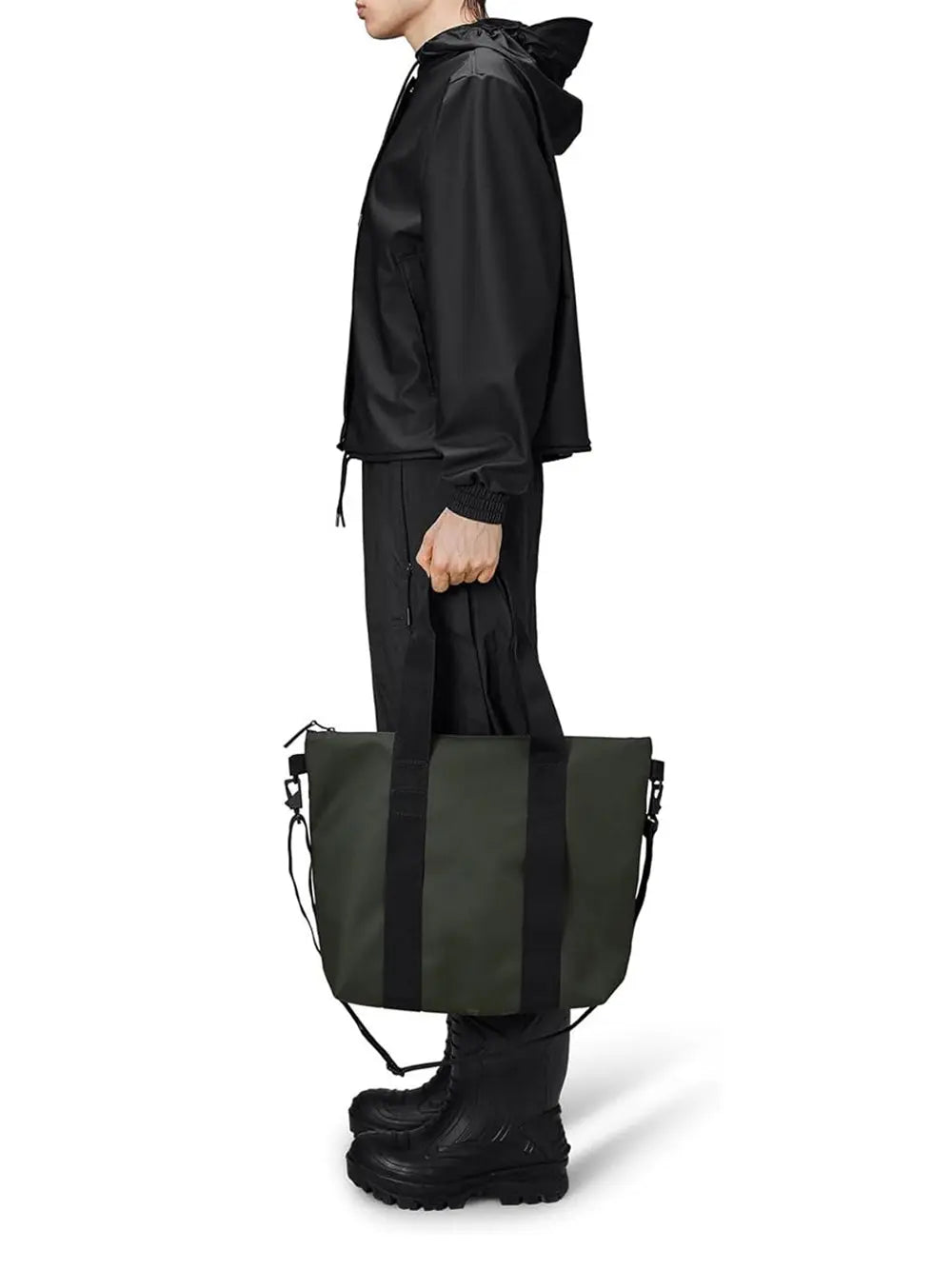 Borsa Rains Unisex Tote Mini Verde Rains  Angolo dello Sport