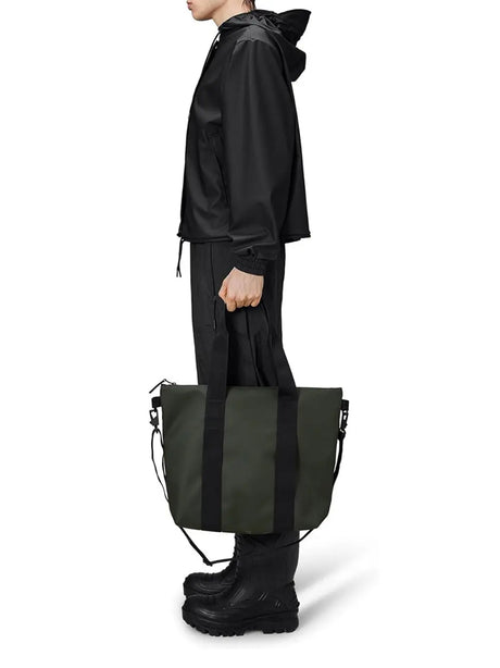 Borsa Rains Unisex Tote Mini Verde Rains  Angolo dello Sport