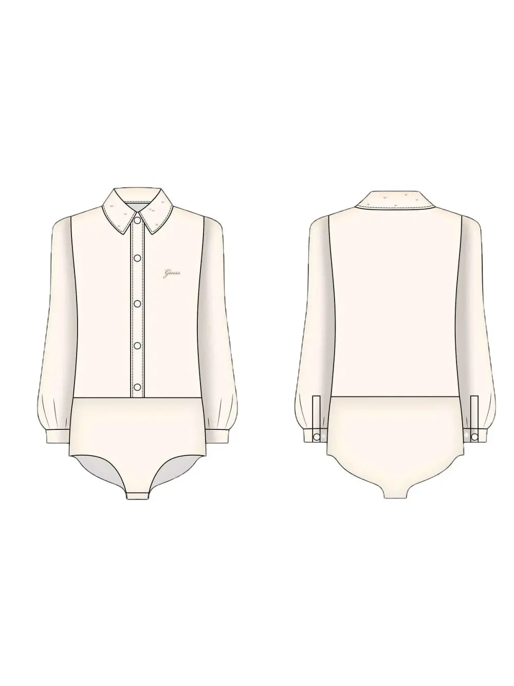 Camicia Guess CHIFFON LS CEREMONY Bambina - Avorio