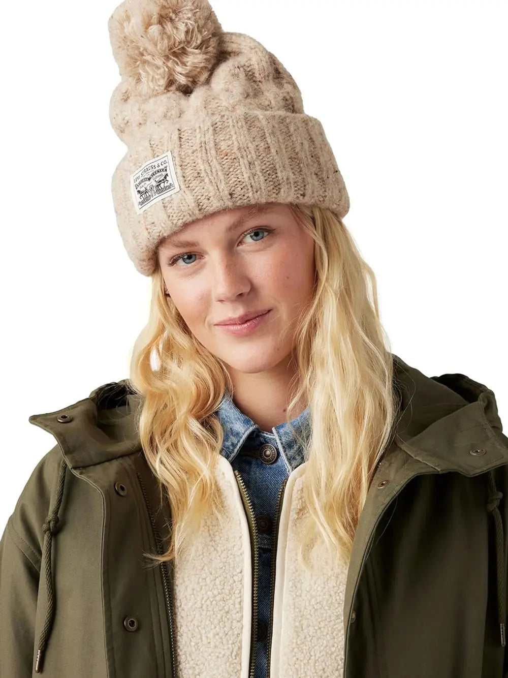 Cappello Levisacc Unisex Women's Backpatch Beanie Avorio Levi's Angolo dello Sport