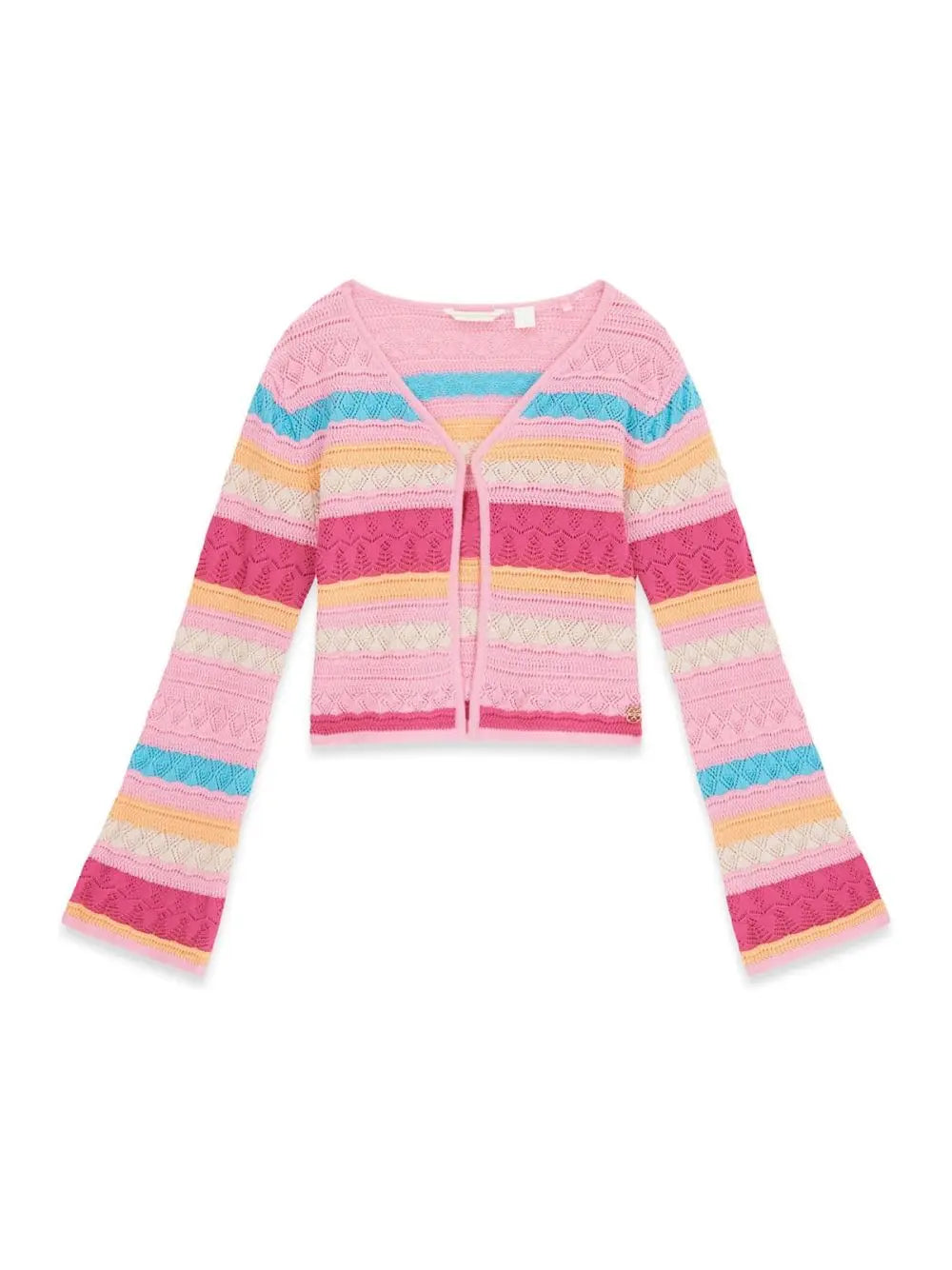 Cardigan Guess all'uncinetto Bambina - Multicolore