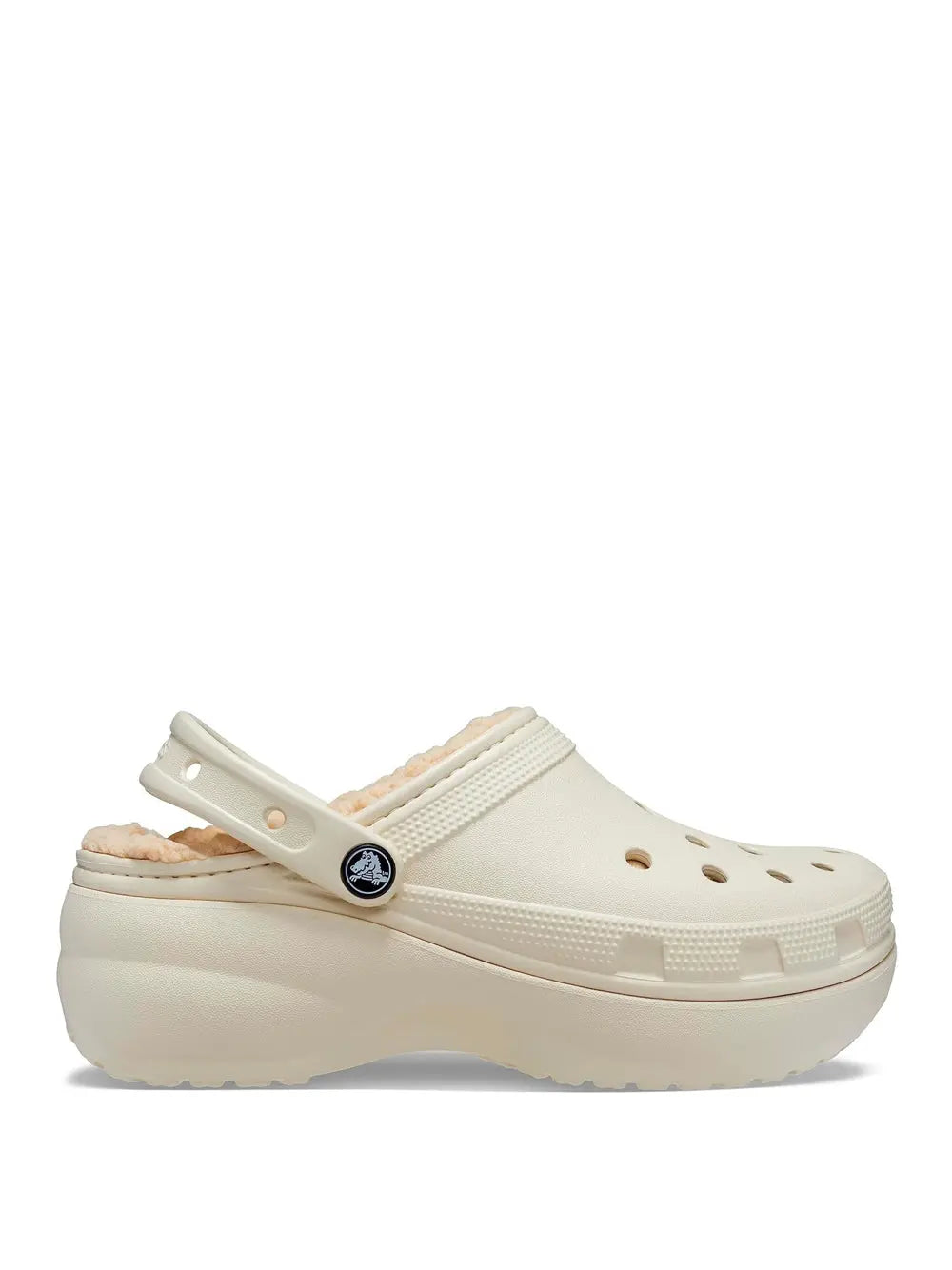 Ciabatte Crocs Donna Classic Platform Lined Clog W Avorio Crocs Angolo dello Sport