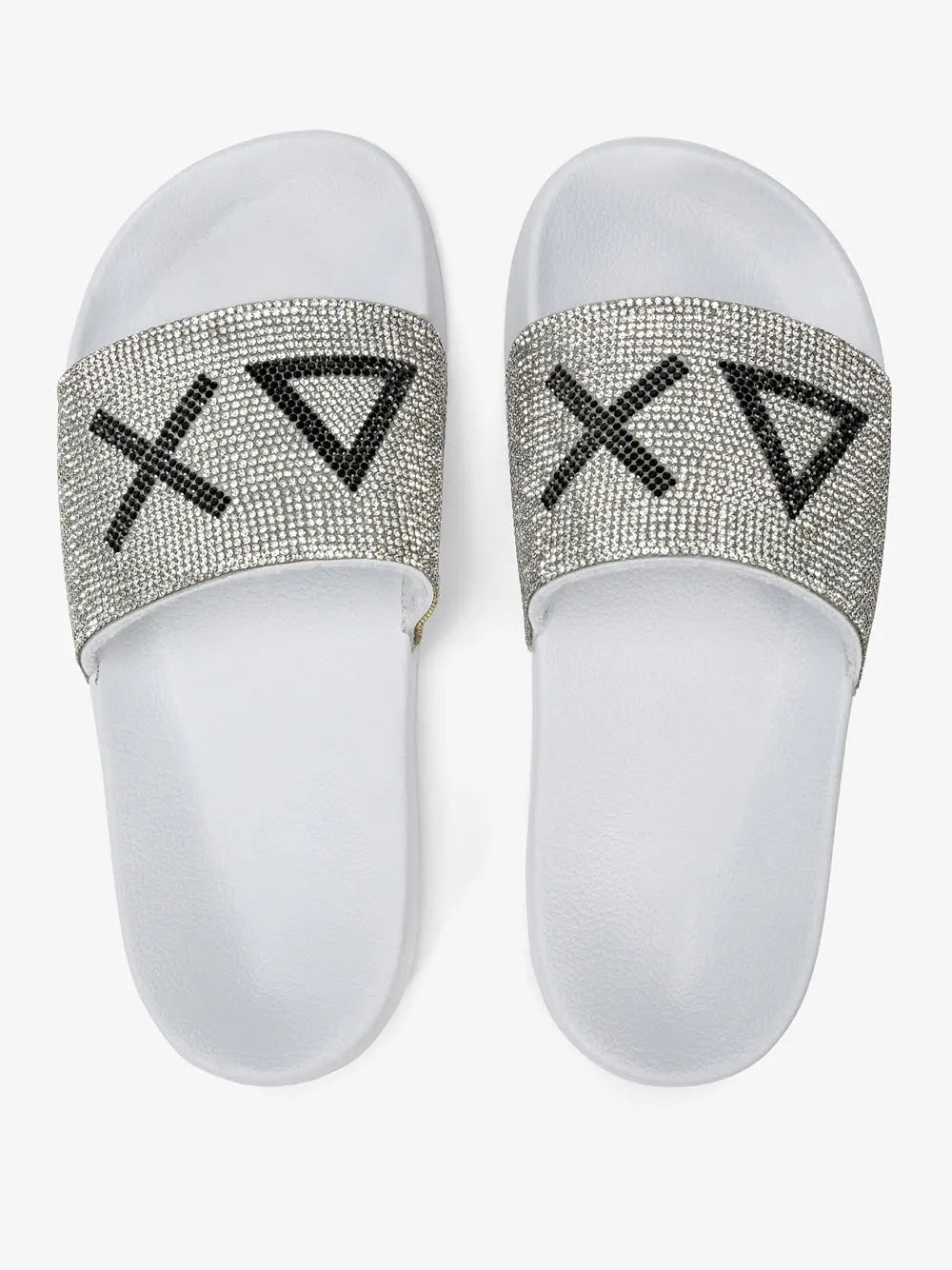 Ciabatte Logo Strass Sun 68 Scarpe Donna - Bianco