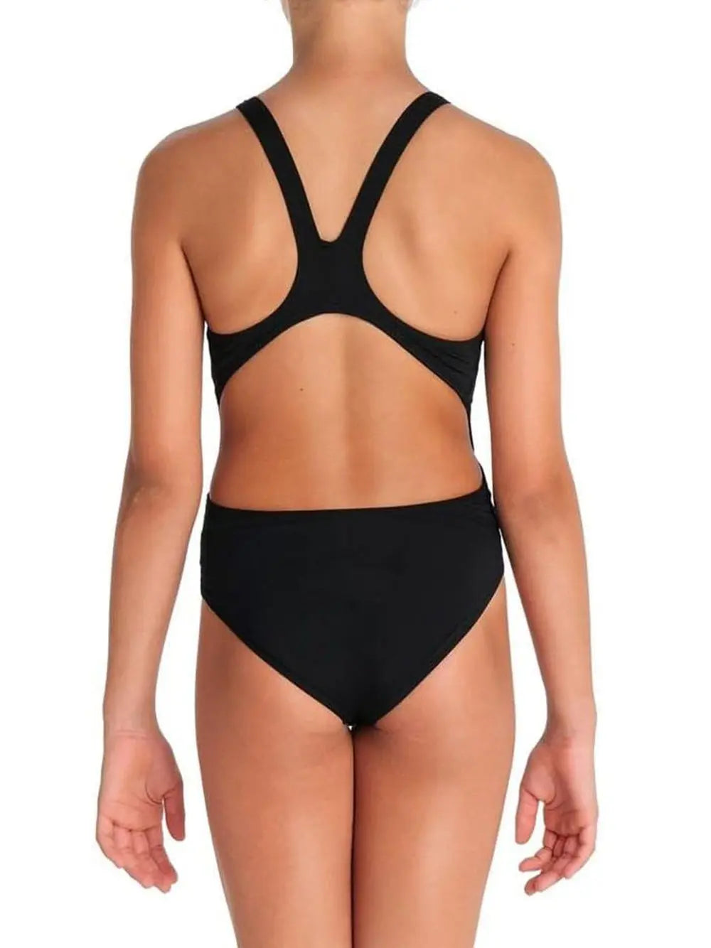 Costume Sportivo Arena Bambina Tech Solid Bianco E Nero Arena Angolo dello Sport