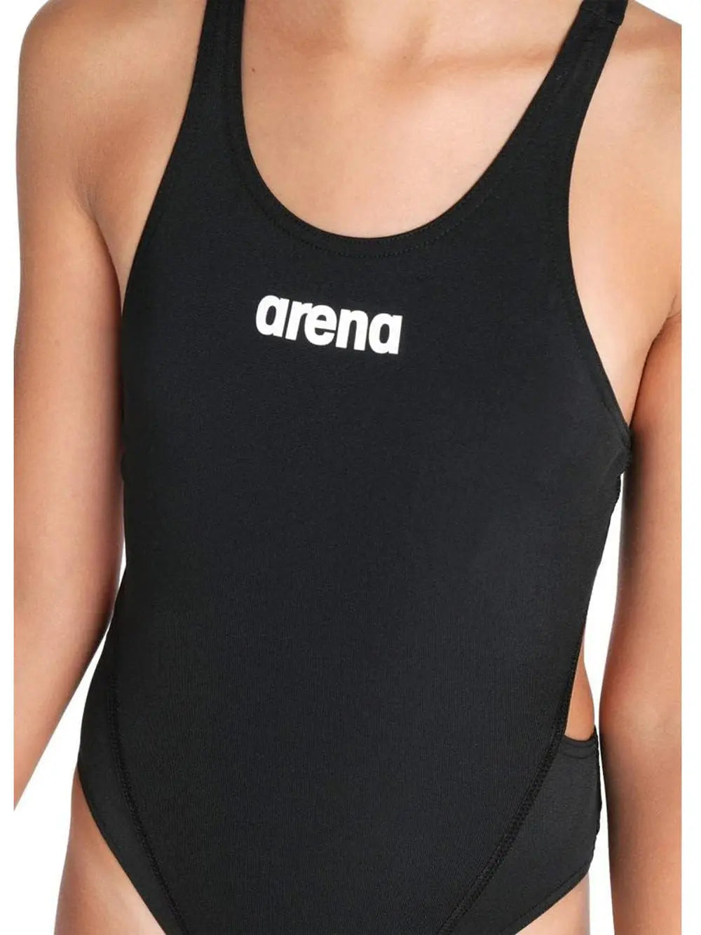 Costume Sportivo Arena Bambina Tech Solid Bianco E Nero Arena Angolo dello Sport