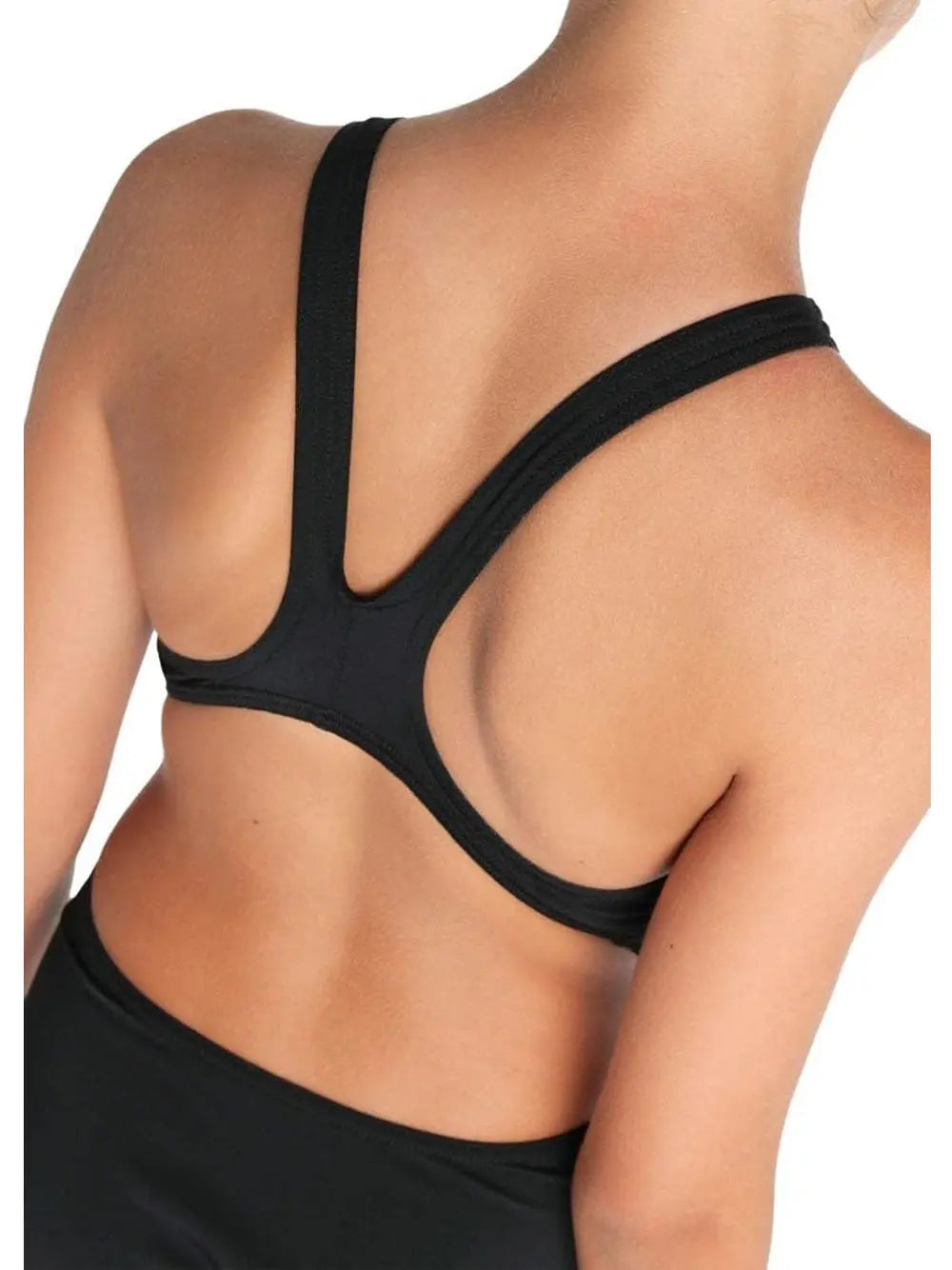 Costume Sportivo Arena Bambina Tech Solid Bianco E Nero Arena Angolo dello Sport