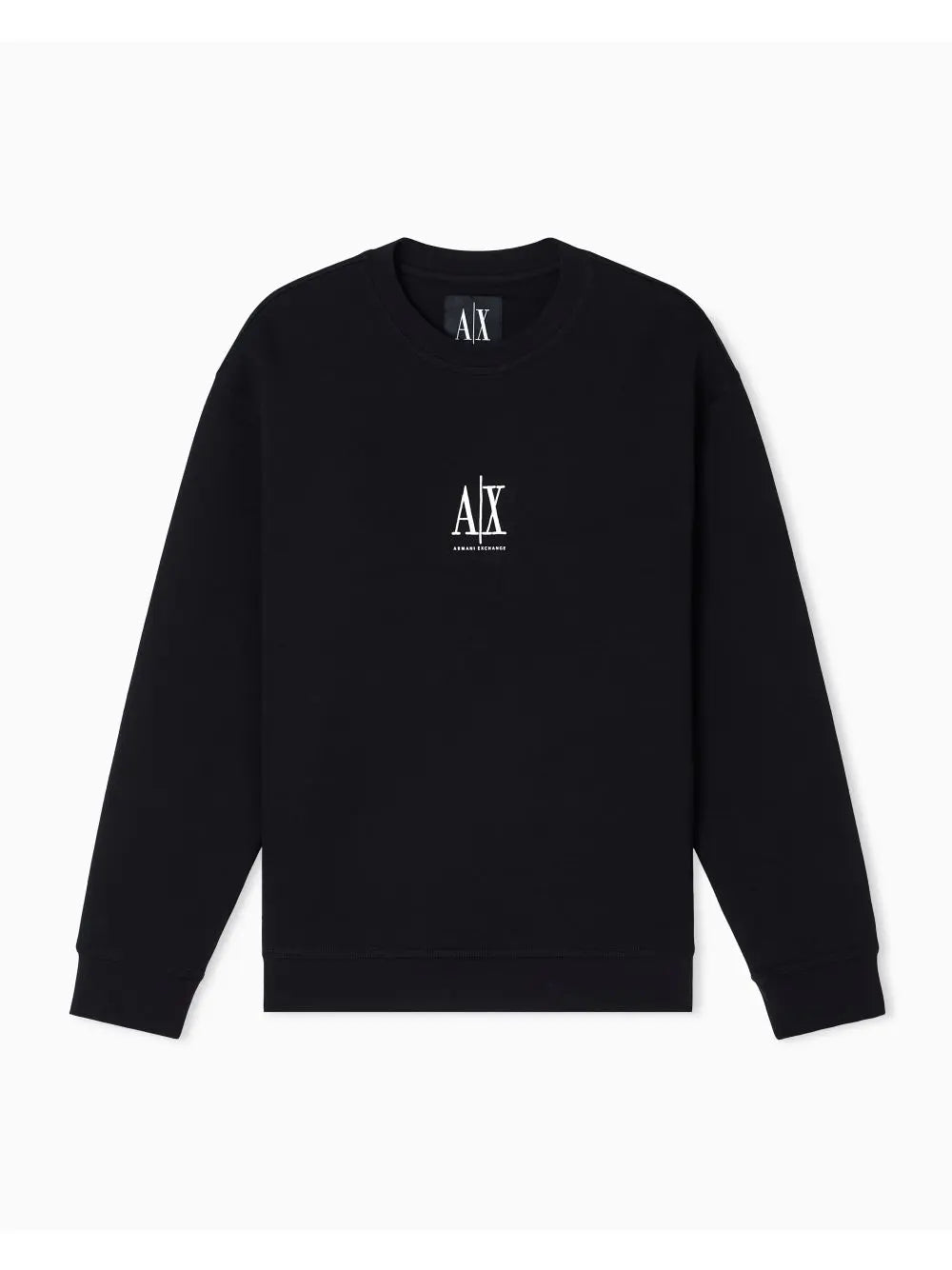 Felpa Armani girocollo in cotone Uomo - Nero