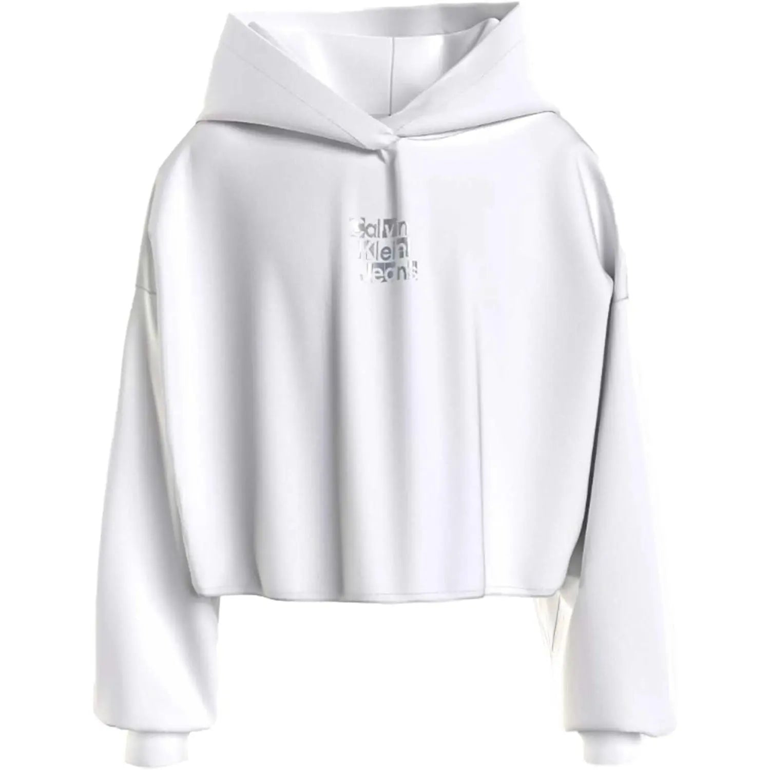 Felpa CALVIN KLEIN Bambina METALLIC BACK LOGO Bianco CALVIN KLEIN  Angolo dello Sport