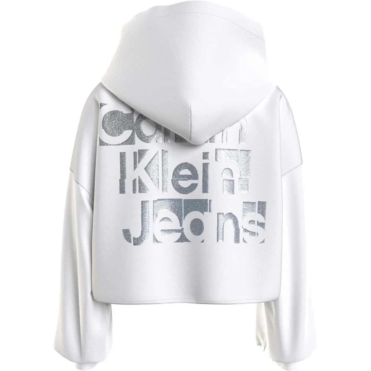 Felpa CALVIN KLEIN Bambina METALLIC BACK LOGO Bianco CALVIN KLEIN  Angolo dello Sport