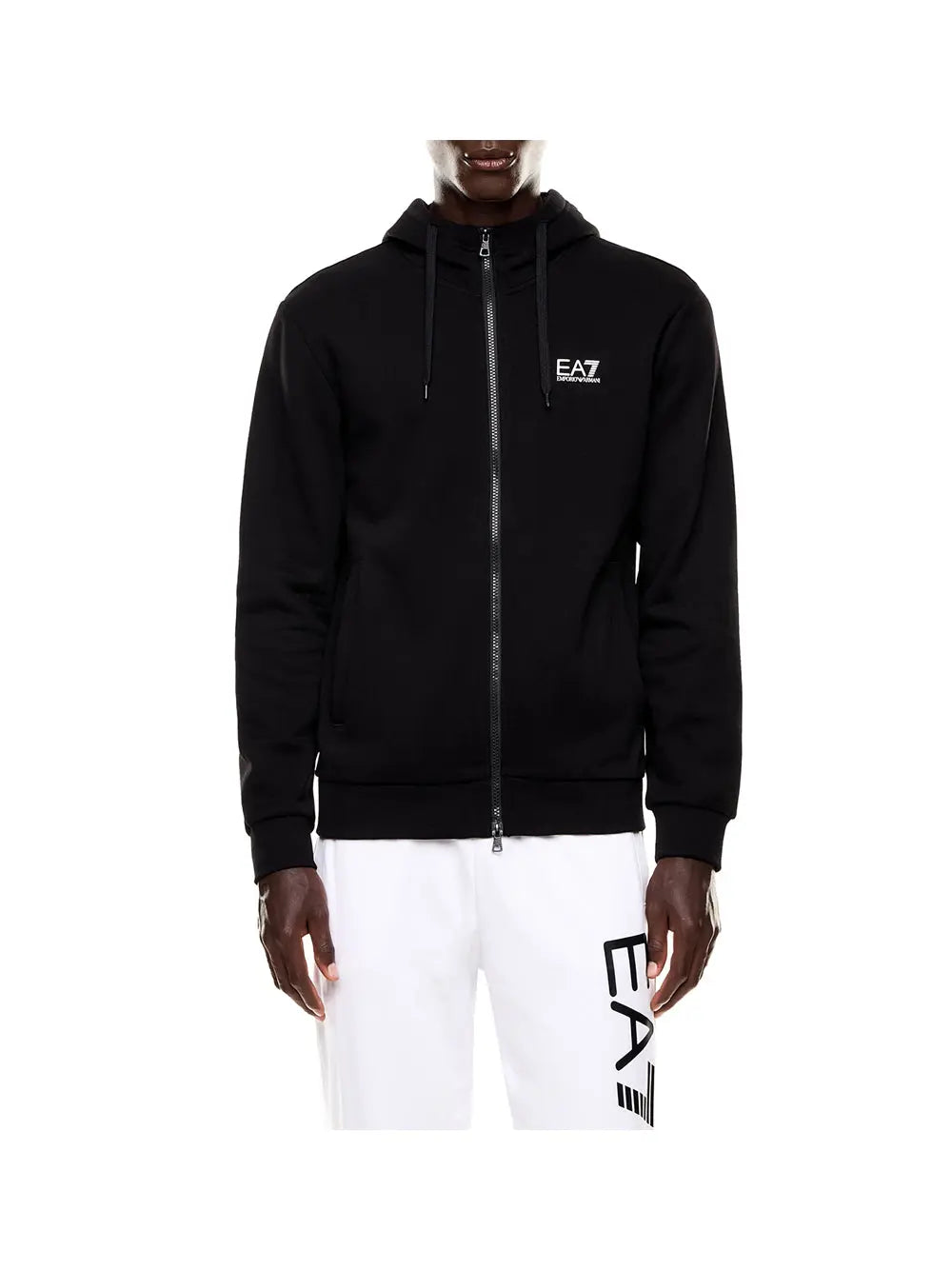 Felpa Ea7 ZIP CAPPUCCIO TRAIN CORE Uomo - Nero