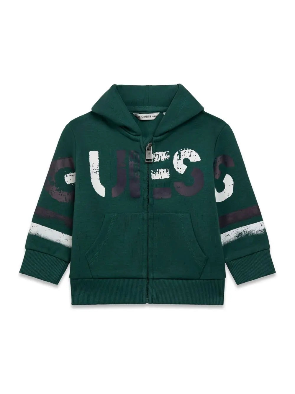Felpa Guess LS HOODED ACTIVE TOP W/ZIP Bambino - Verde