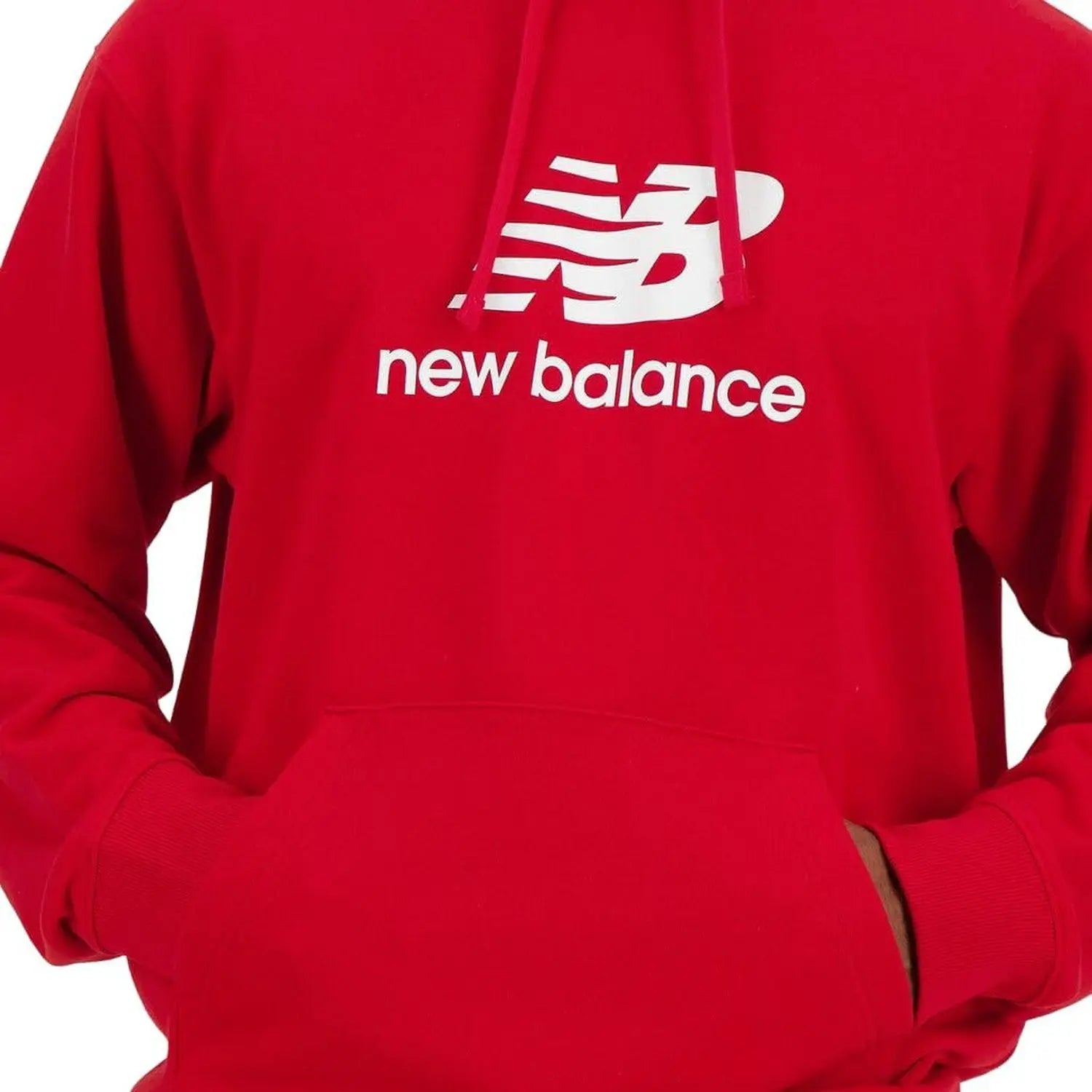 Felpa NEW BALANCE Uomo stacked logo Rosso NEW BALANCE  Angolo dello Sport