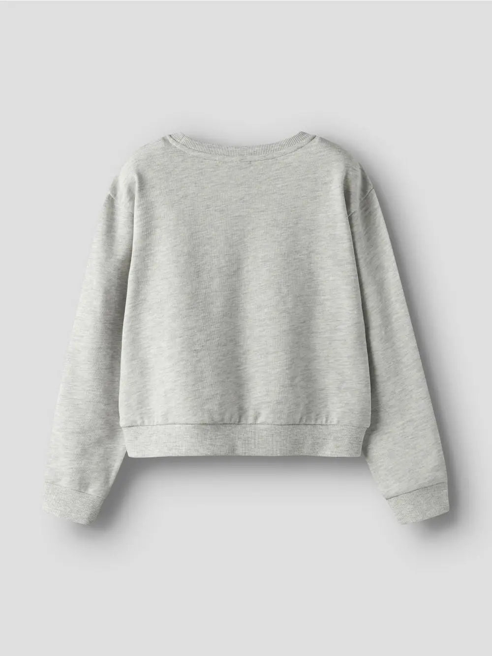 Felpa Name It MILLE SHORT NREG LS SWE O-NECK NOOS Bambina - Grigio