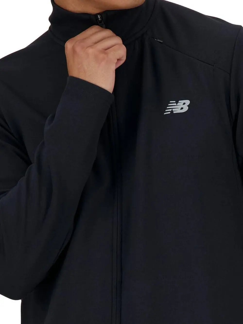 Felpa New Balance Uomo Tech Knit Full Zip Nero New Balance Angolo dello Sport