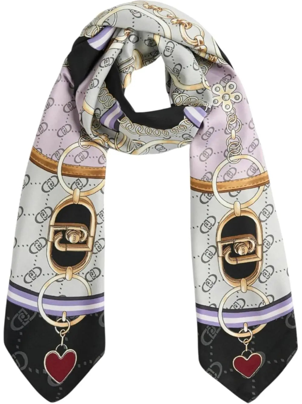 Foulard Liu Jo FLOWER METALWARE 120X1 Donna - Nero
