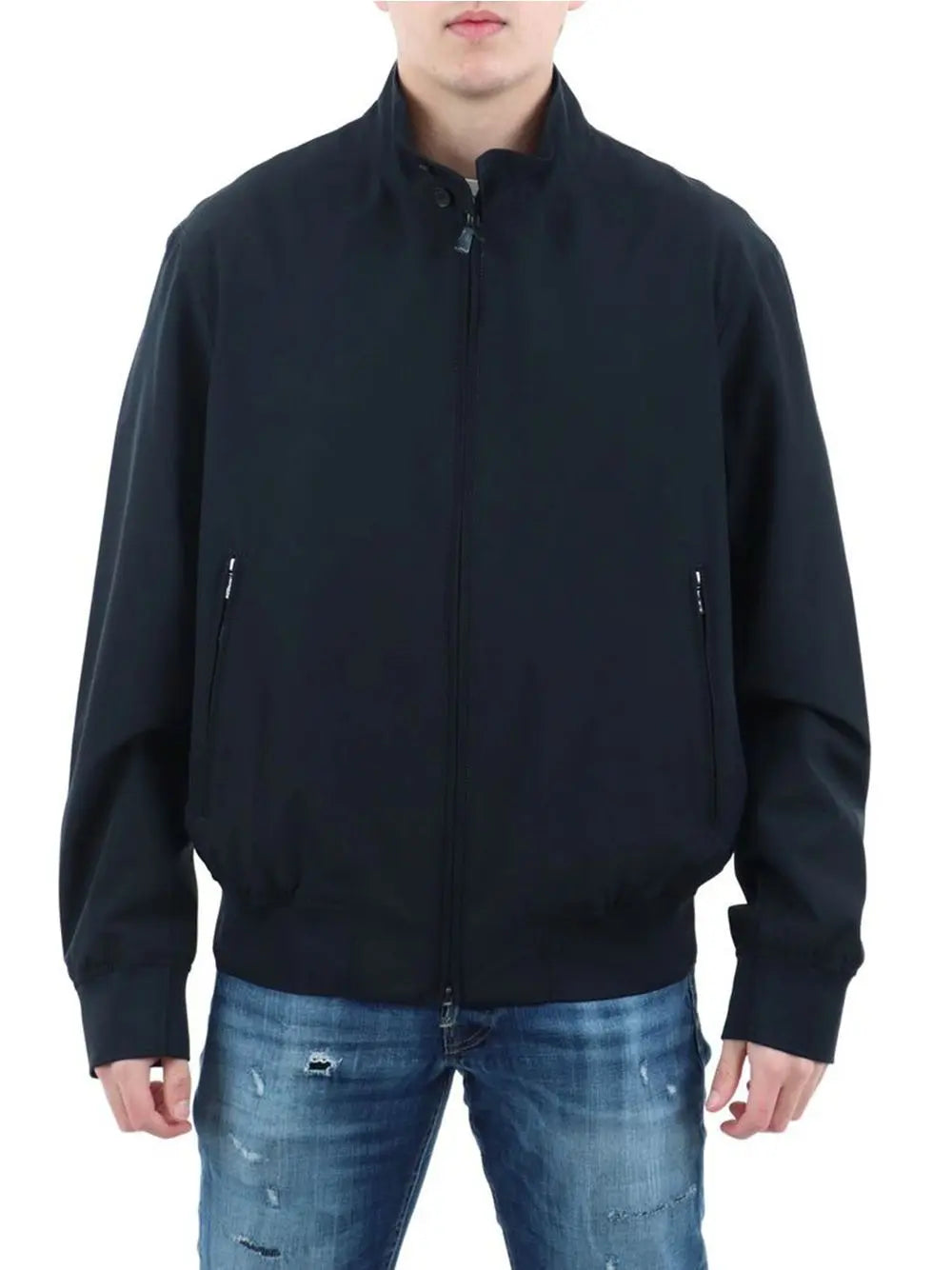 Giubbino Armani Blouson fullzip in tessuto stretch Uomo - Navy