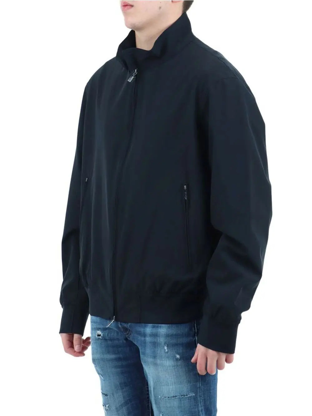 Giubbino Armani Blouson fullzip in tessuto stretch Uomo - Navy