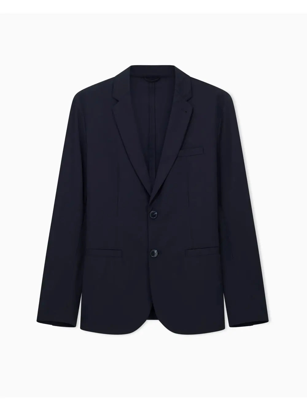 Giubbino Armani monopetto in twill ultra stretch Uomo - Navy
