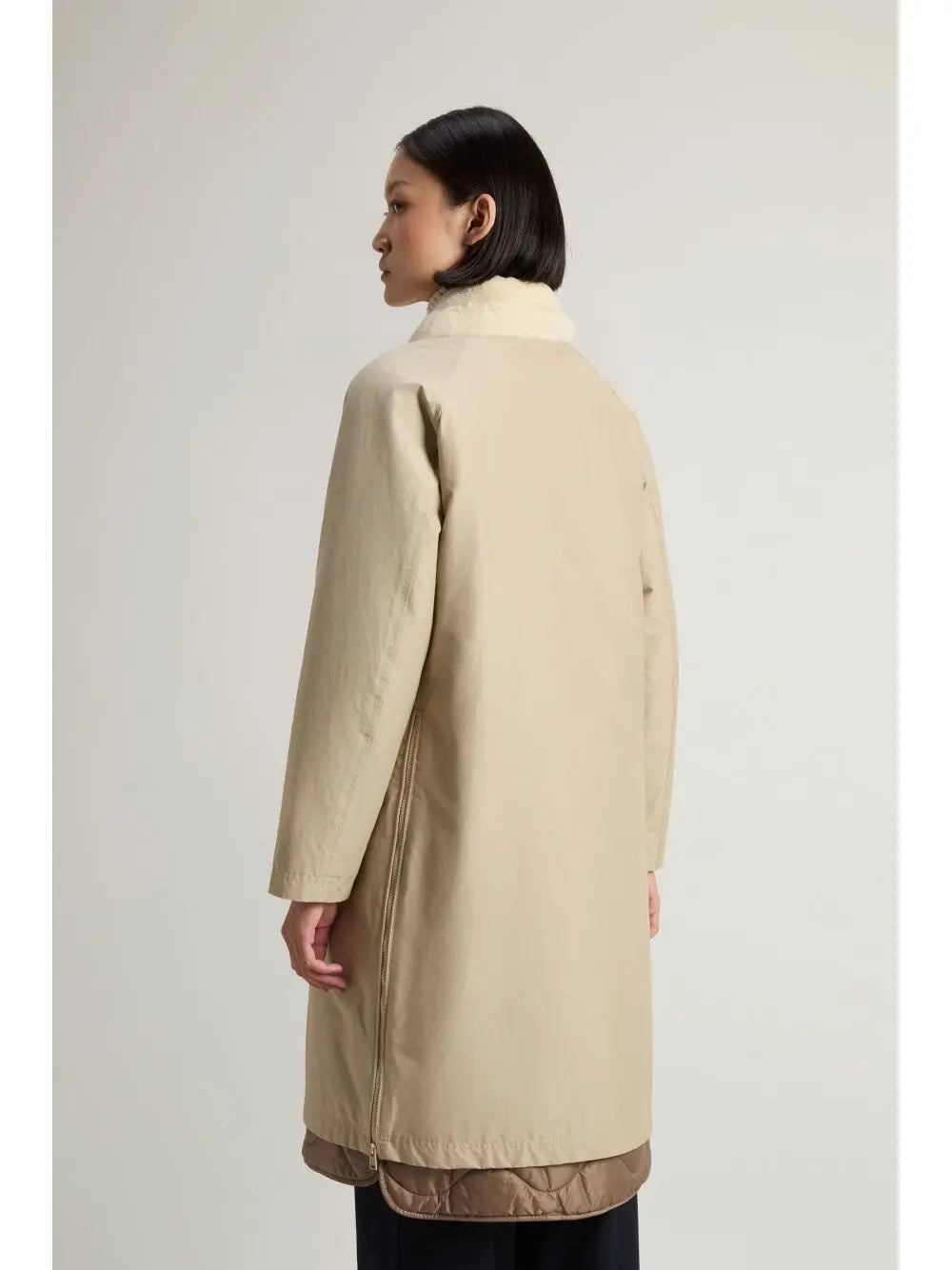 Giubbotto Woolrich ALL WEATHER COAT 3IN1 Donna - Beige