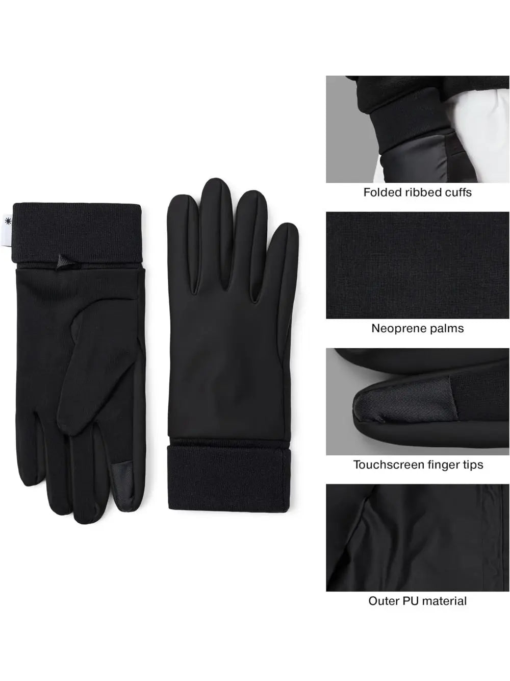 Guanti Rains Unisex - Nero