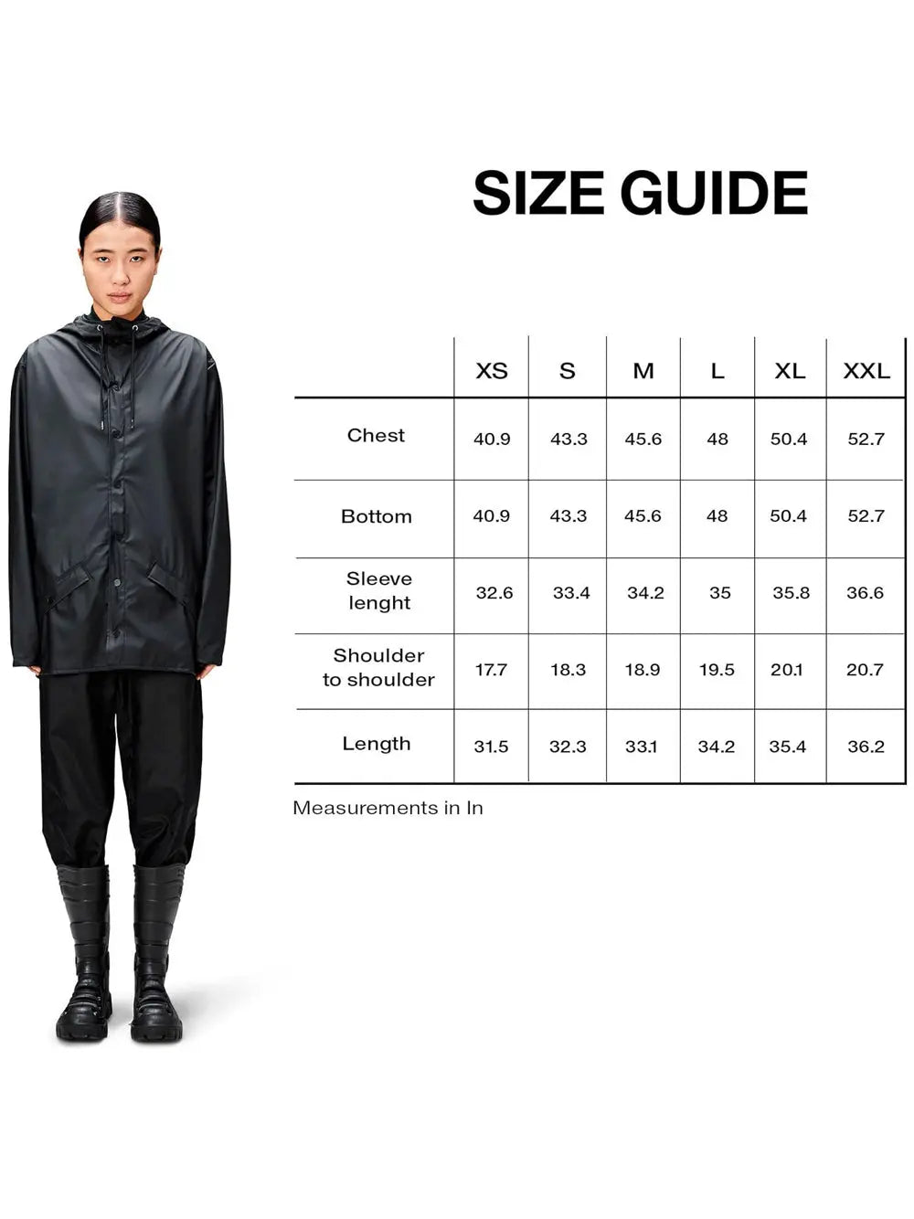 Impermeabile Rains Unisex Nero Rains  Angolo dello Sport