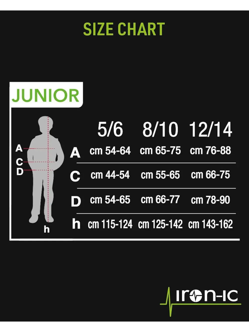 Intimo Sci IroN-ic irn icone 2.3 Unisex Bambino - Nero