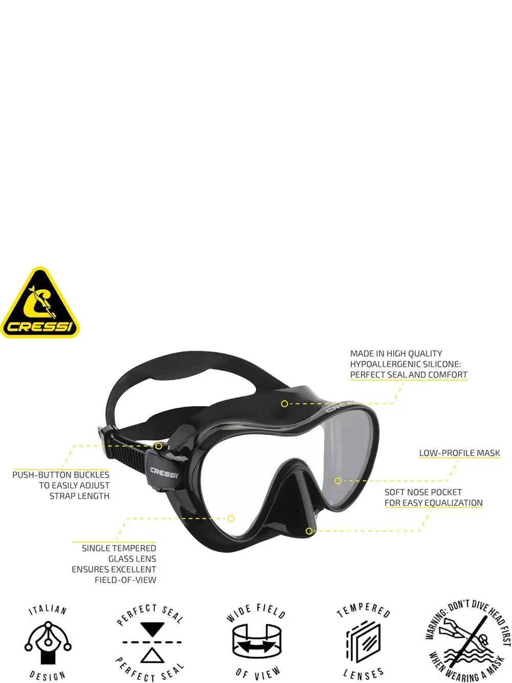 Maschera - Boccaglio Cressi Unisex